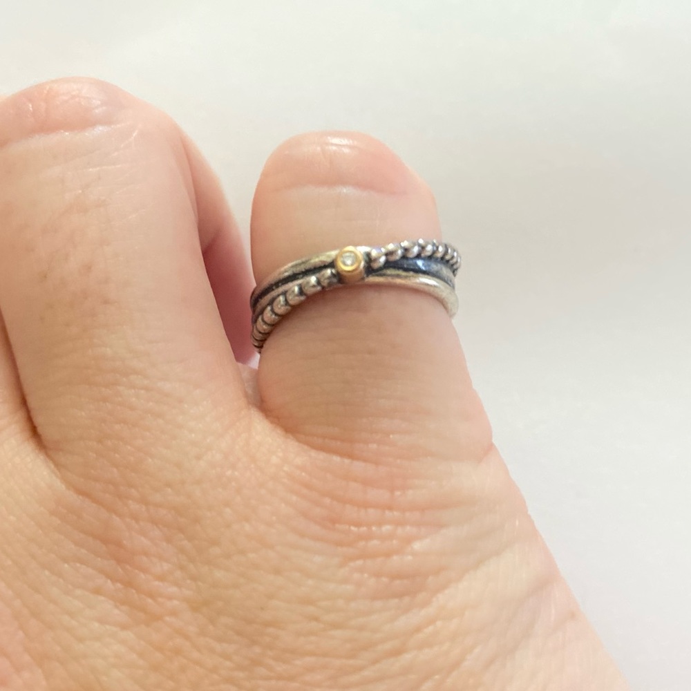 Authentic Two-Tone Kerry’s Small Diamond Pandora
